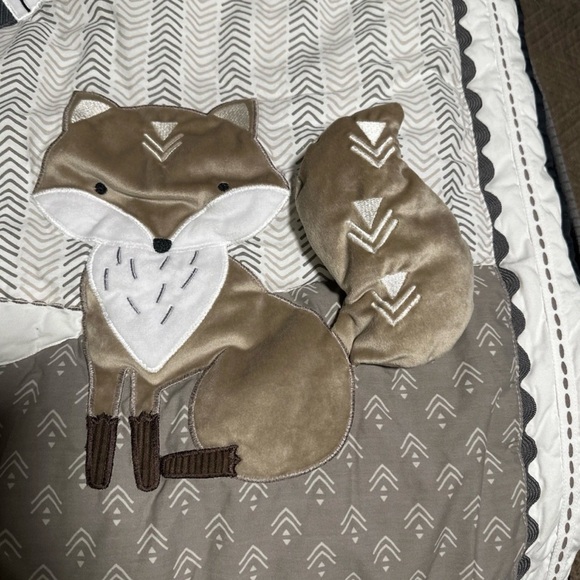 Lamb & Ivy Woodland Animals Baby Quilt - Gray and Brown - Picture 3 of 12